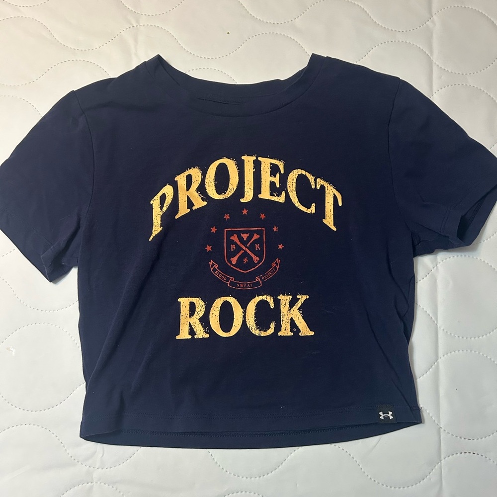 Under Armour Project Rock Navy Tee